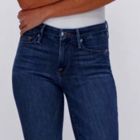 Good American Good Legs Crossover Waist Blue369  Jeand - SZ 4 - Picture 1 of 8